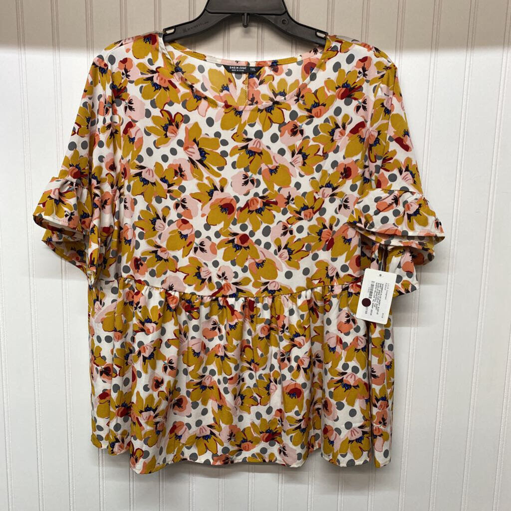 SHORT SLEEVE BABYDOLL TOP
