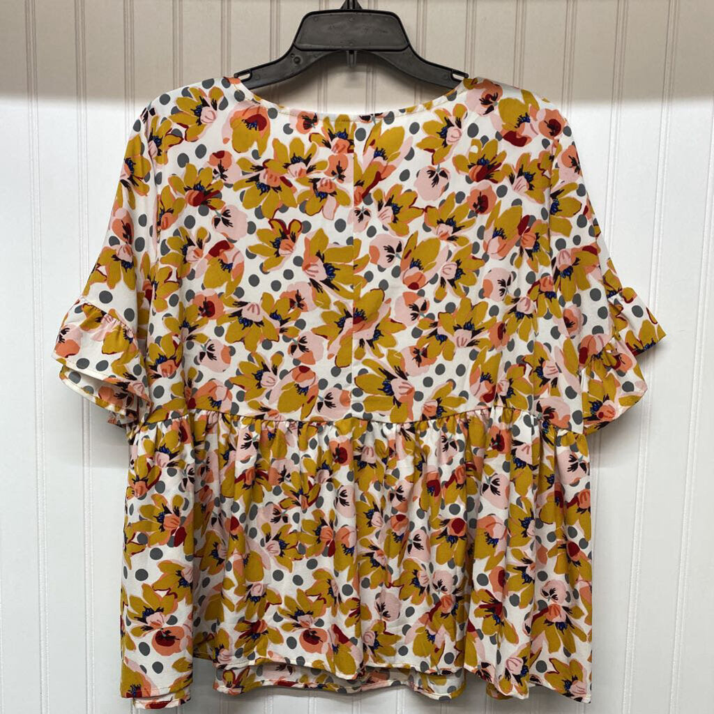 SHORT SLEEVE BABYDOLL TOP