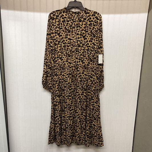 LONG SLEEVE CHEETAH PRINT DRESS