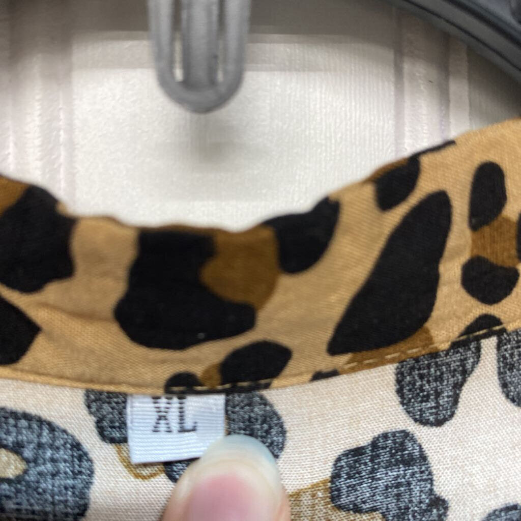 LONG SLEEVE CHEETAH PRINT DRESS