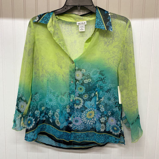 SHEER LONG SLEEVE BUTTON UP