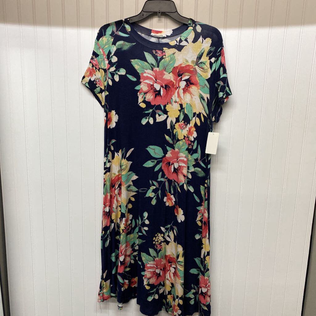 SHORT SLEEVE LONG KNIT DRESS