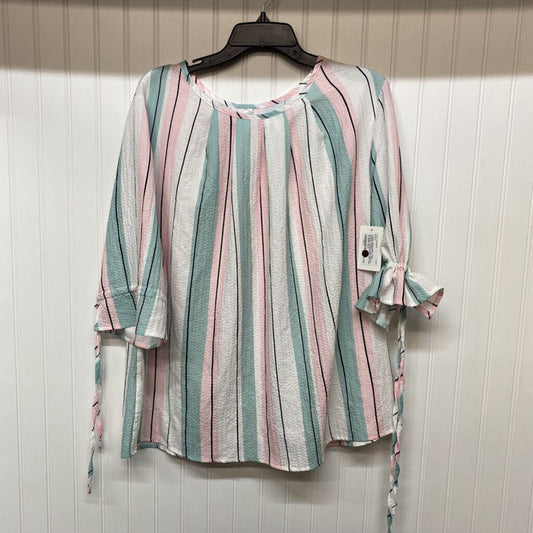 STRIPED LONG SLEEVE BLOUSE