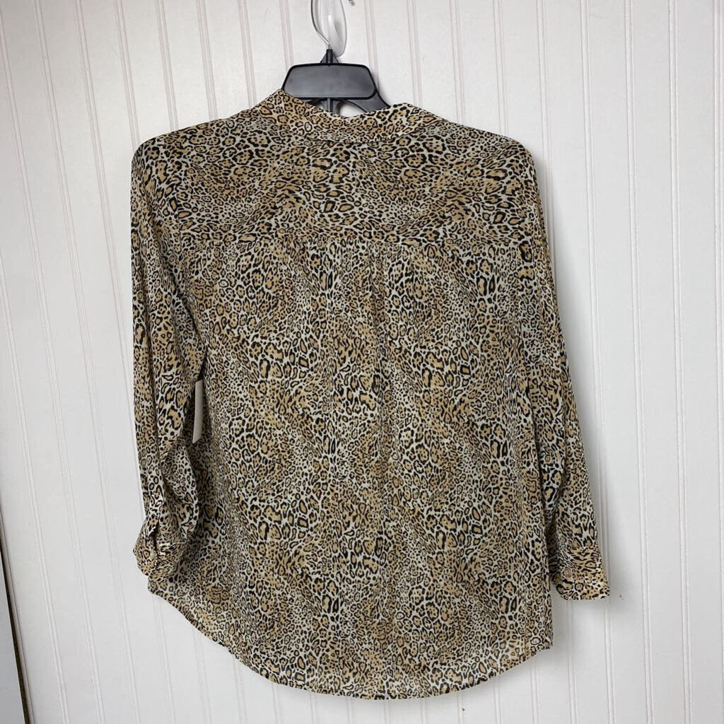 SHEAR LEOPARD PRINT TOP