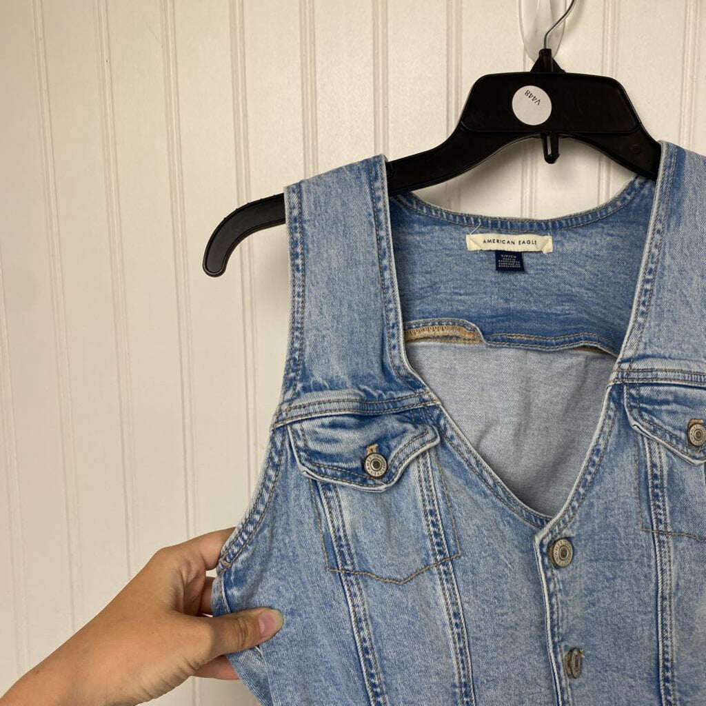 CROPPED DENIM VEST