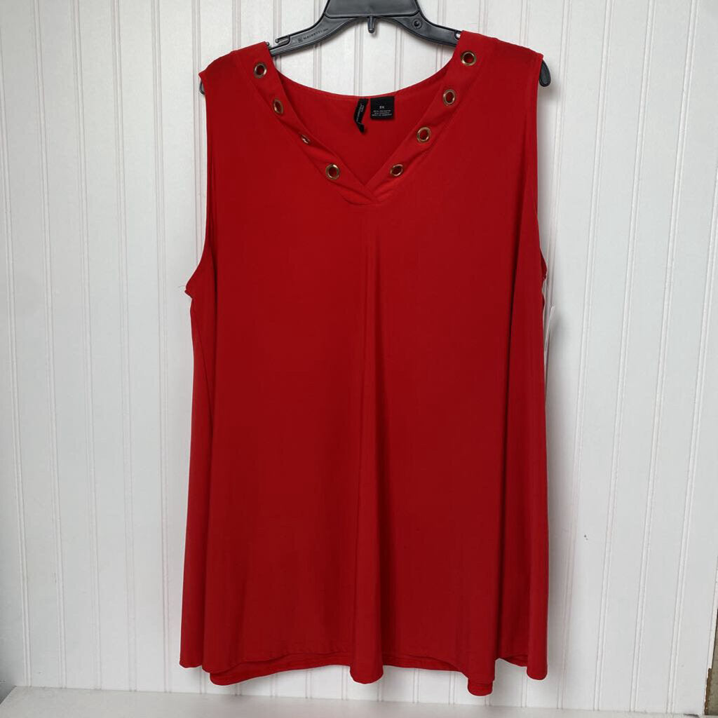 GROMMET NECKLINE SLEEVLESS