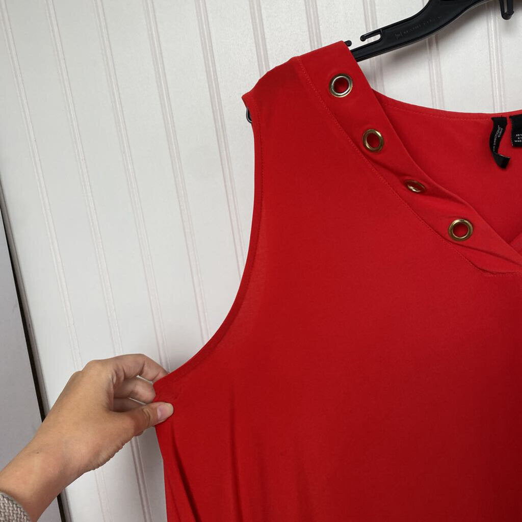 GROMMET NECKLINE SLEEVLESS