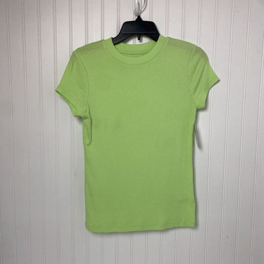 RIBBED SHORT SLEEVED TOP