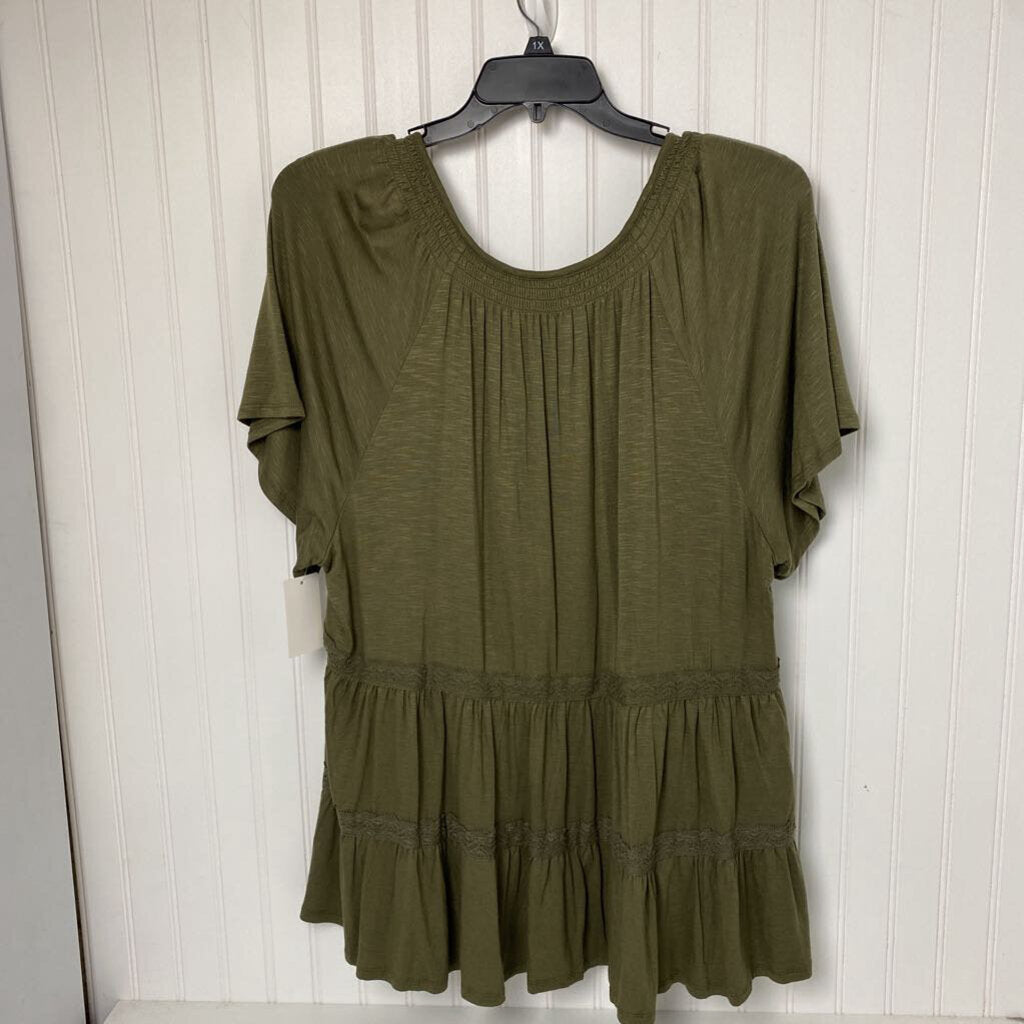 GATHERED CAP SLEEVED