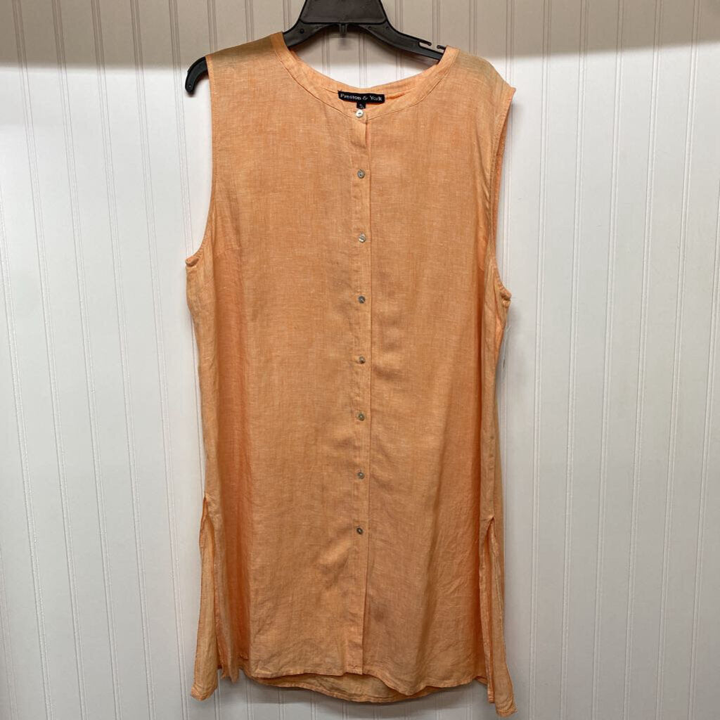 SLEEVLESS BUTTON DOWN DRESS