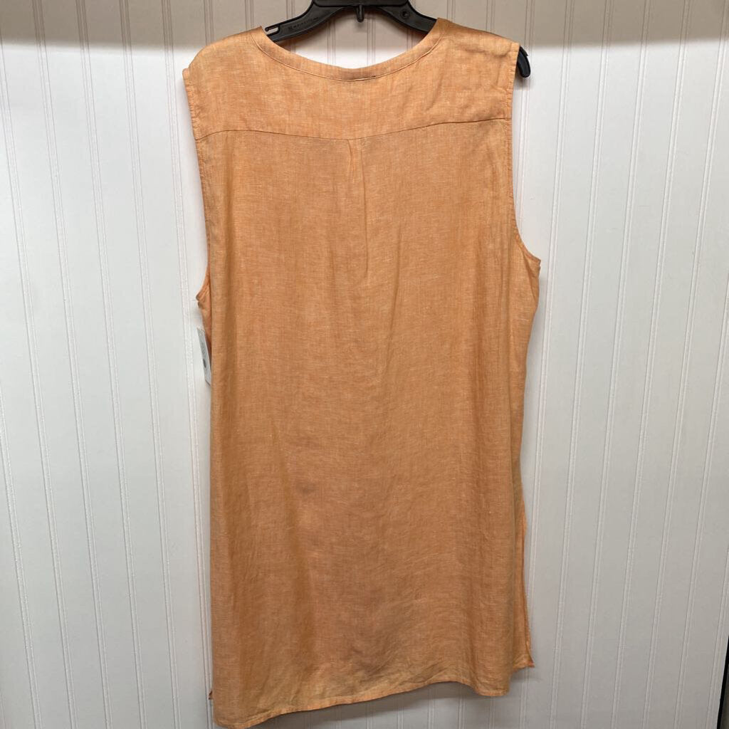 SLEEVLESS BUTTON DOWN DRESS