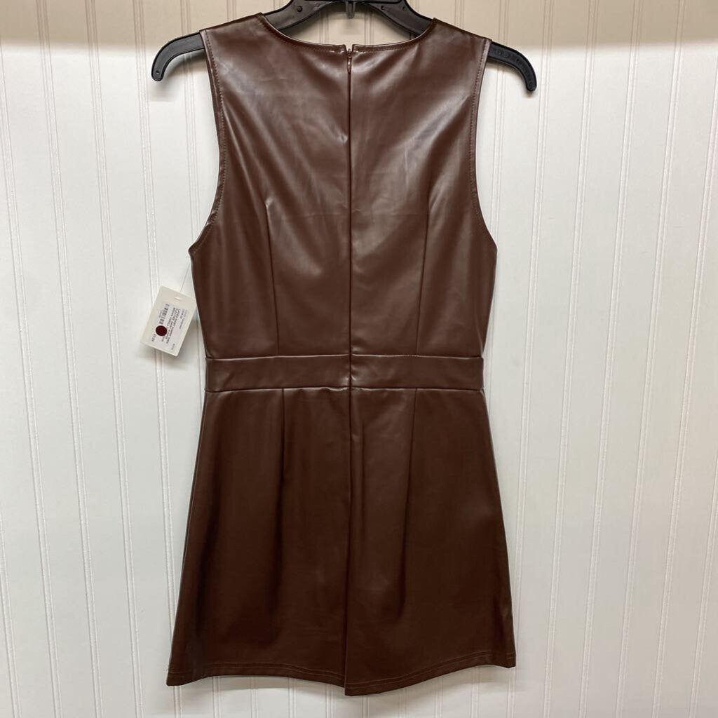 PLEATHER SHORT ROMPER