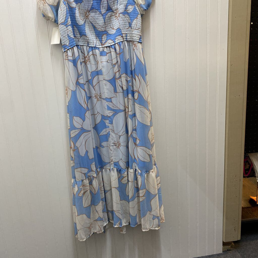 SHORT SLEEVED FLORAL DRESS