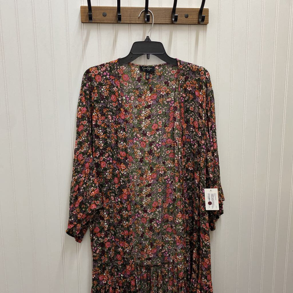 LONG FLORAL CARDIGAN