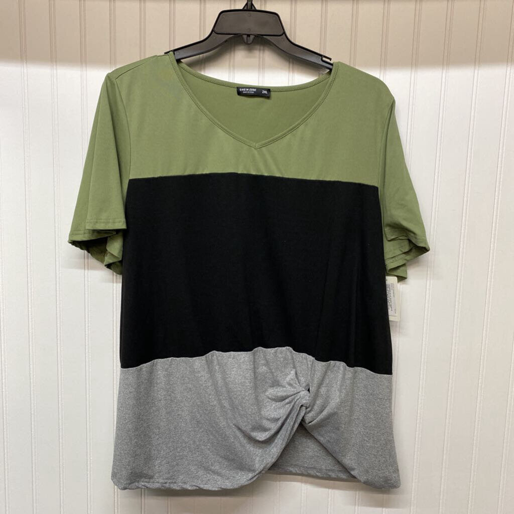 SHORT SLEEVE V NECK SHIRT