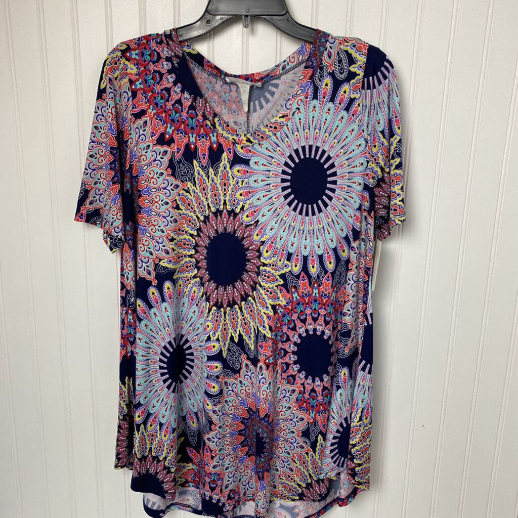 SHORT SLEEVE KNIT TOP