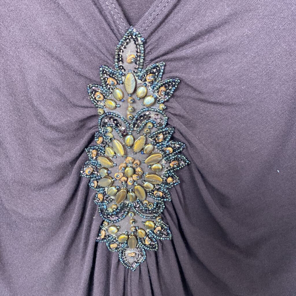 LONG SLEEVE BEADED TOP