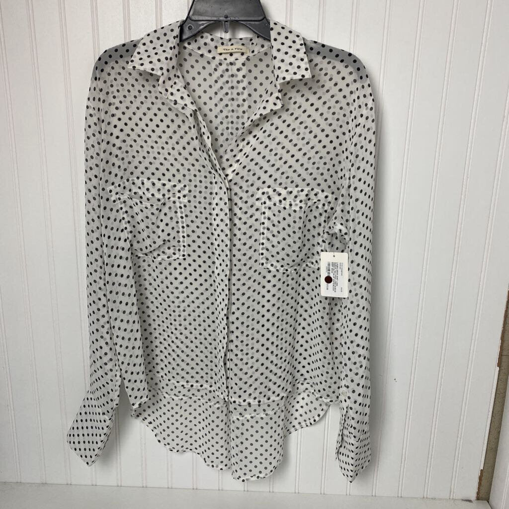 LONG SLEEVE SHEER BUTTON UP