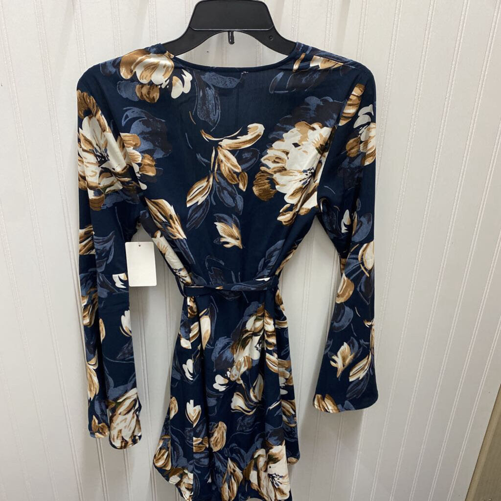 LONG SLEEVE TIE UP WRAP DRESS