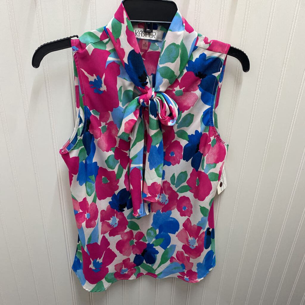 FLORAL PRINT SLEEVELESS TOP