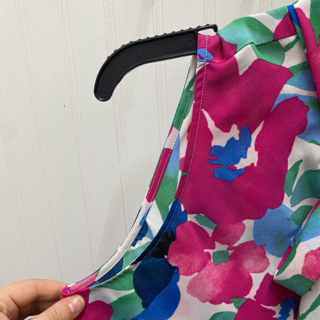 FLORAL PRINT SLEEVELESS TOP