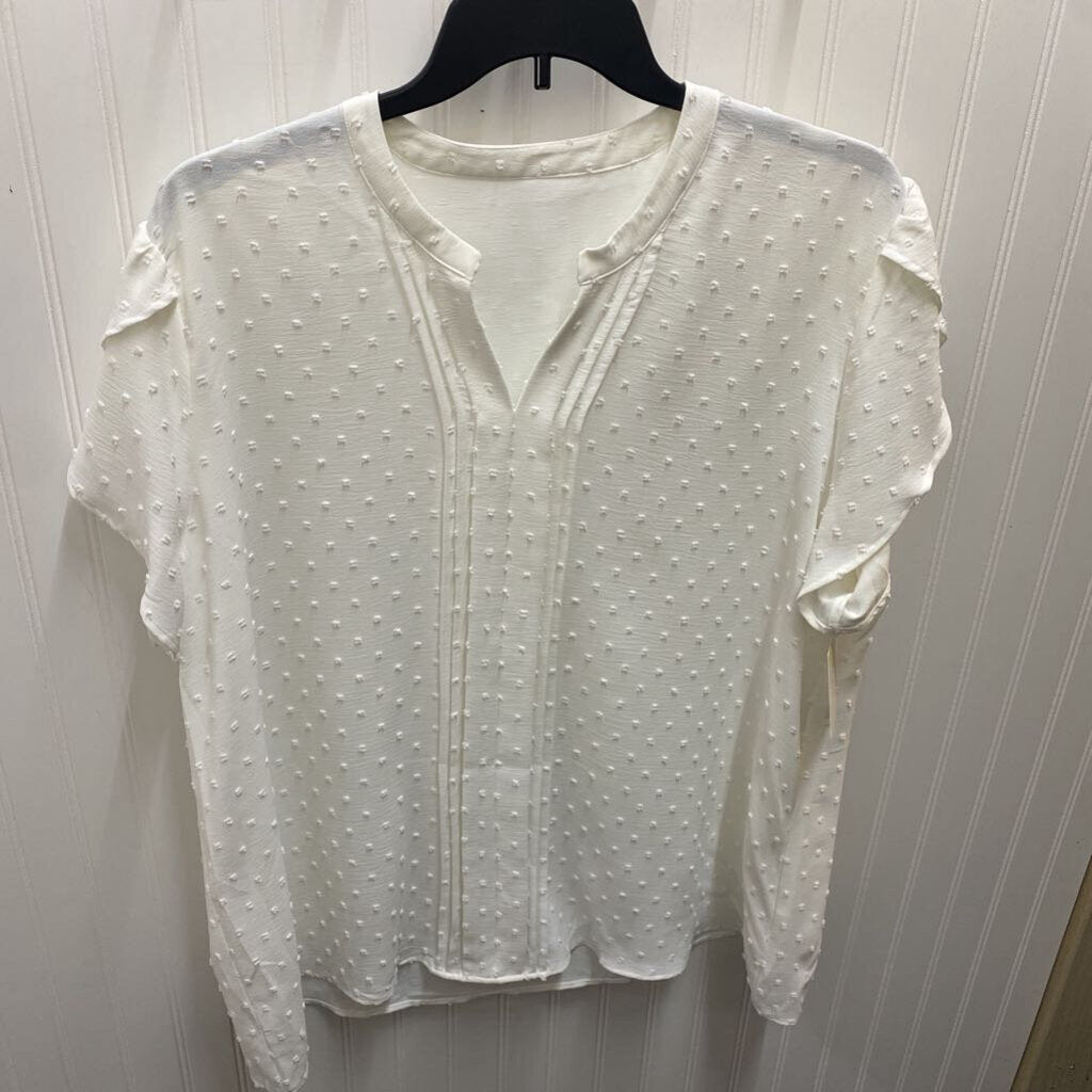 SHORT SLEEVE V NECK BLOUSE