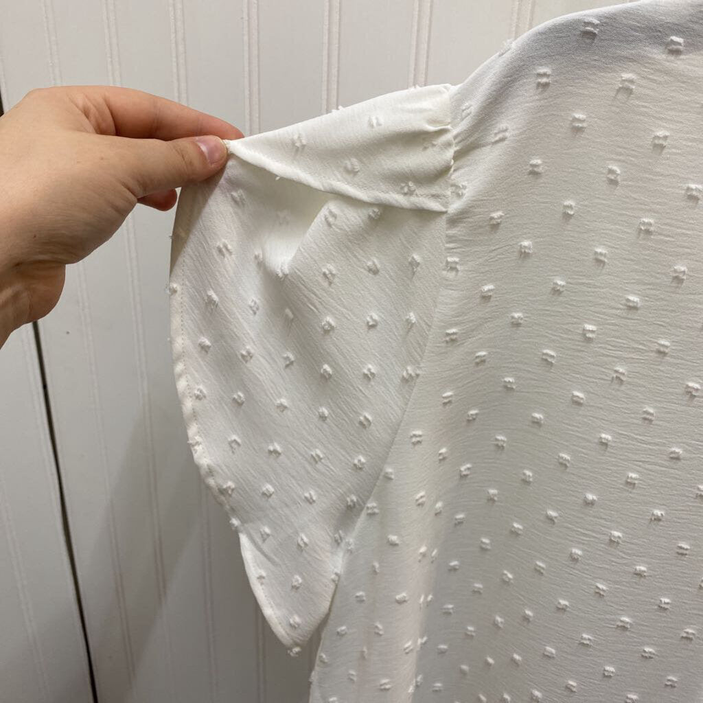 SHORT SLEEVE V NECK BLOUSE