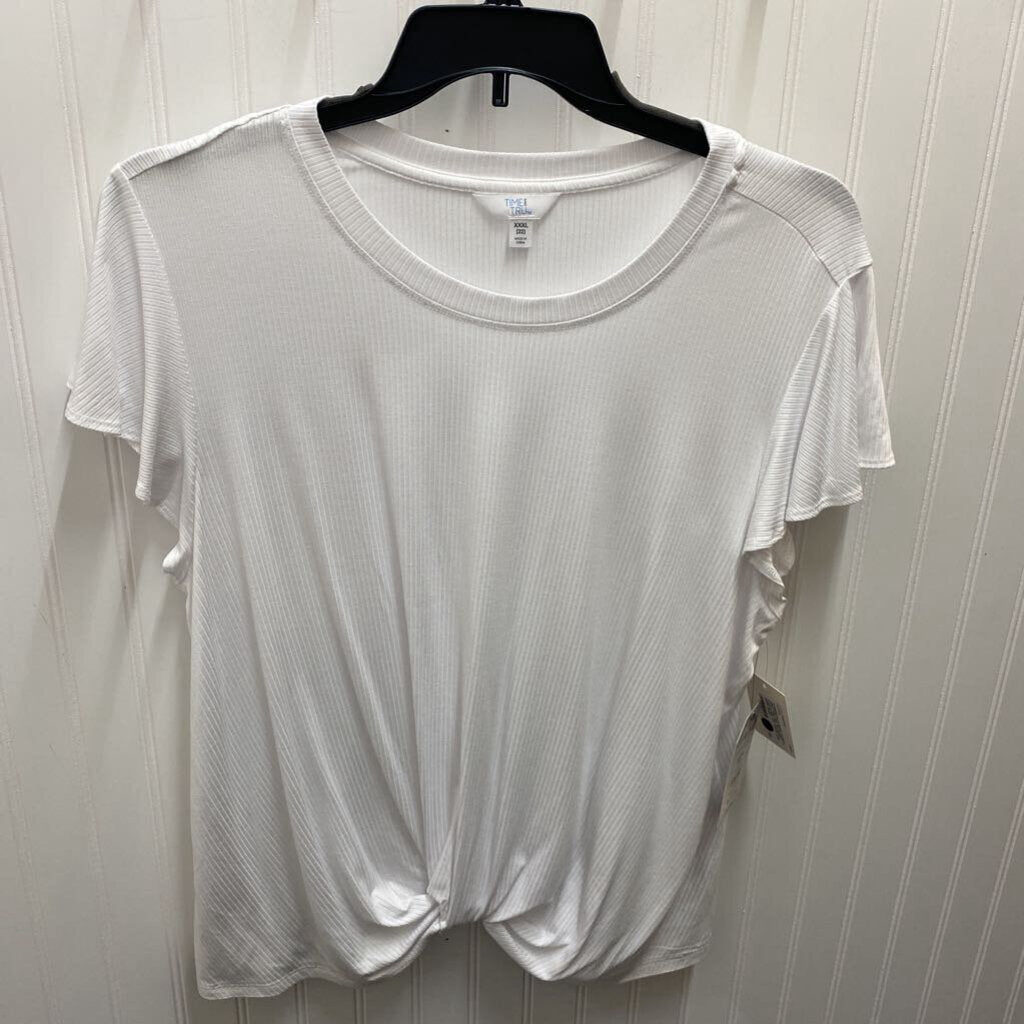 SHORT SLEEVE KNIT TOP
