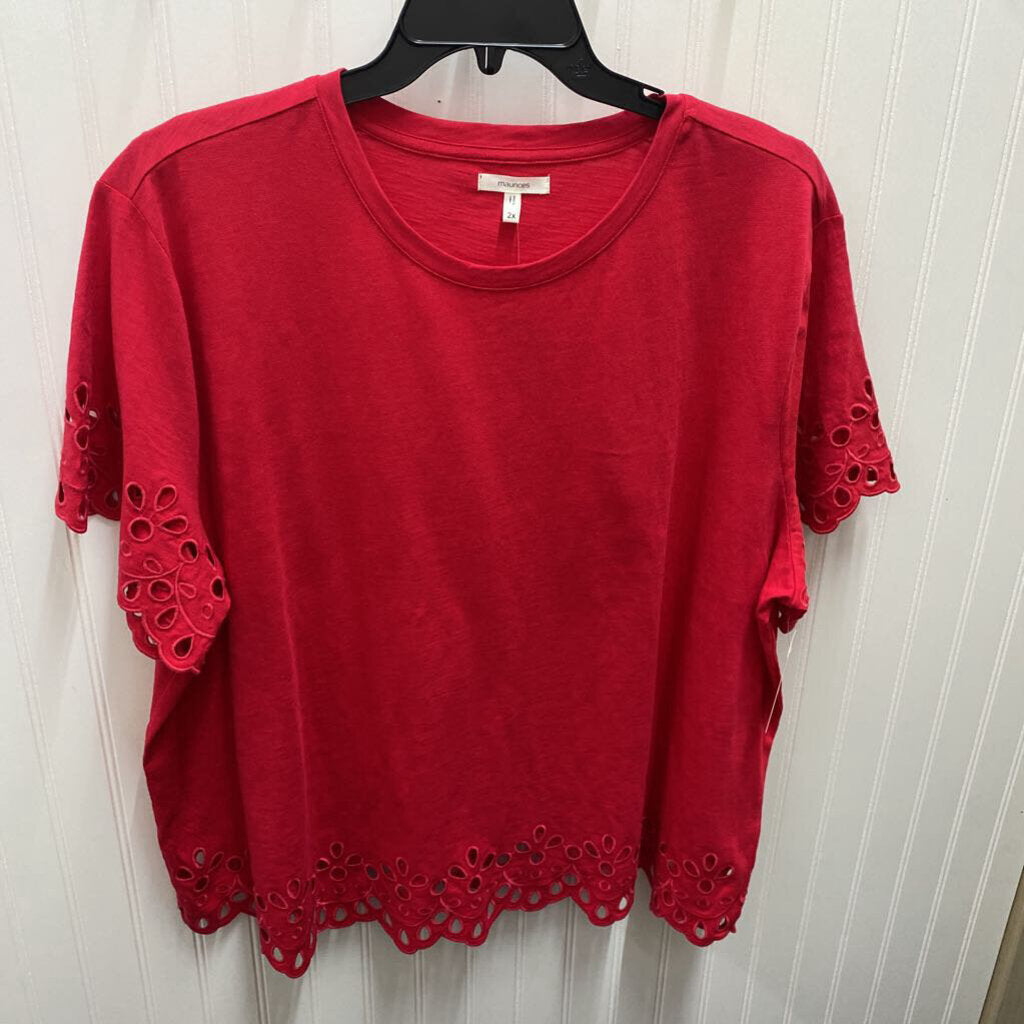 SHORT SLEEVE KNIT TOP