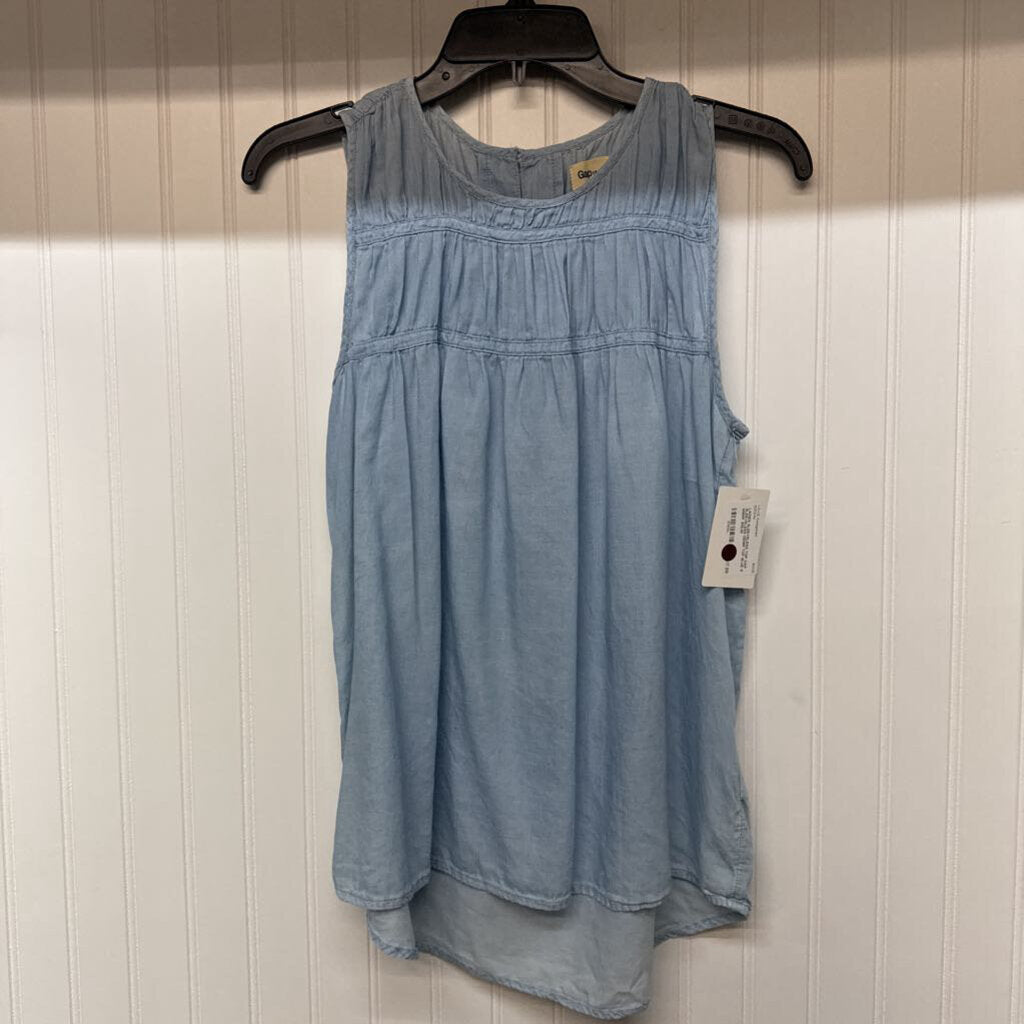 SLEEVELESS DENIM TOP