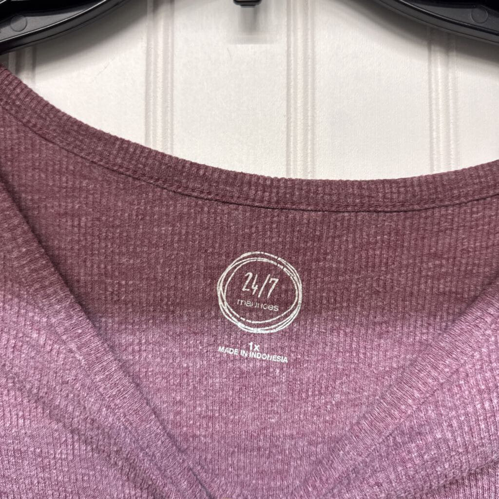 SHORT SLEEVE RIBBED KNIT TOP