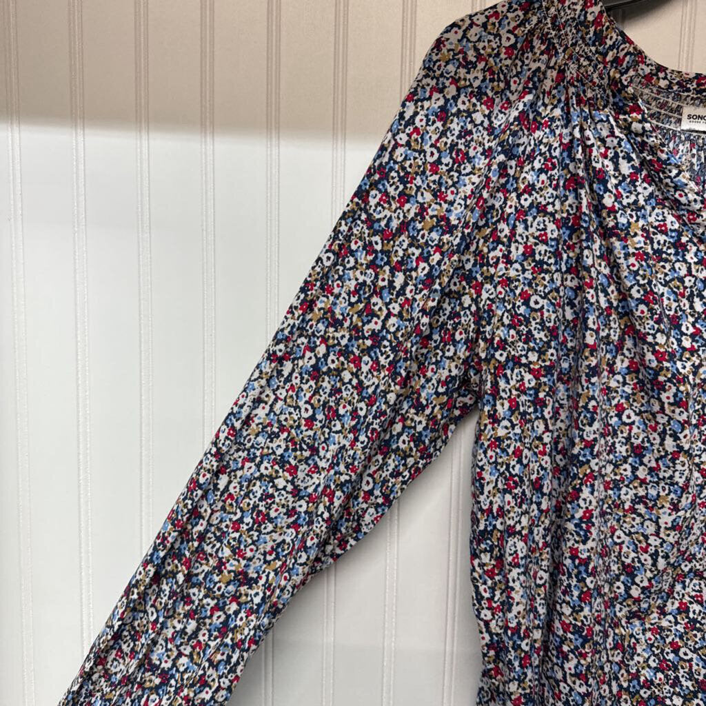 LONG SLEEVE FLORAL PRINT TOP