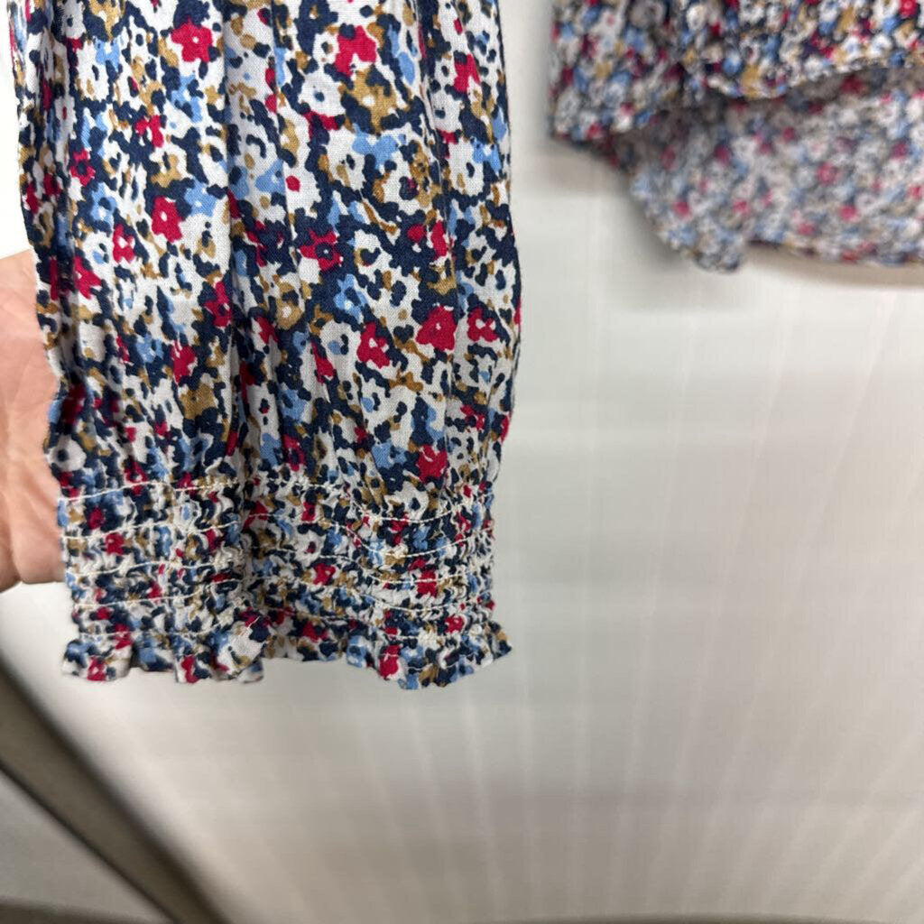 LONG SLEEVE FLORAL PRINT TOP