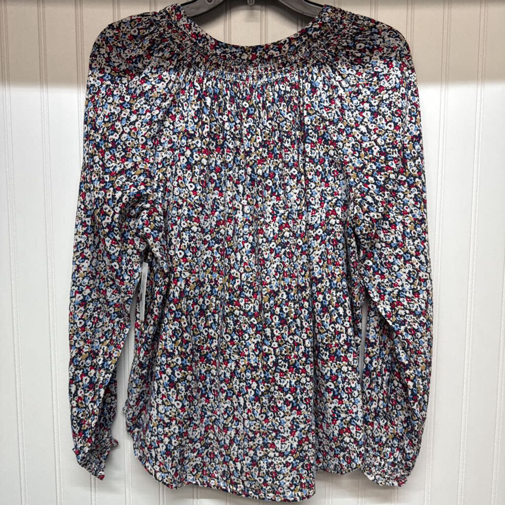 LONG SLEEVE FLORAL PRINT TOP