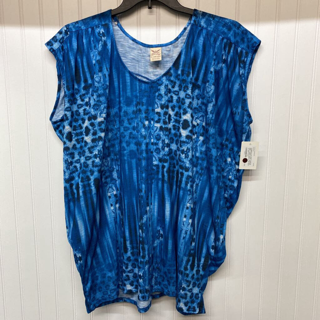 LEOPARD PRINT SHORT SLEEVE TOP