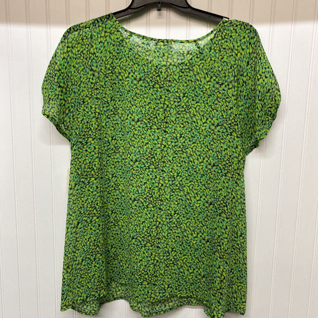 SHORT SLEEVE SHEER TOP