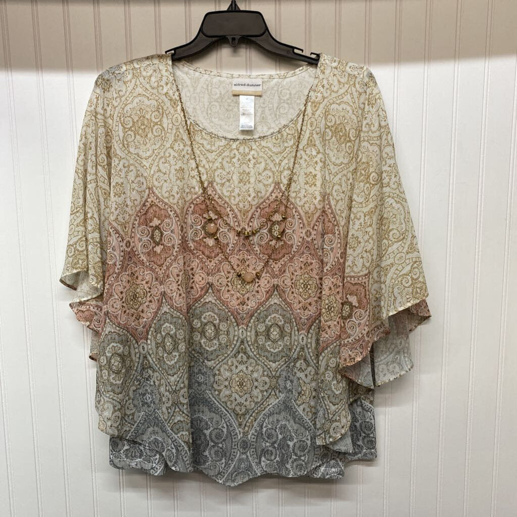 SHORT SLEEVE PONCHO TOP