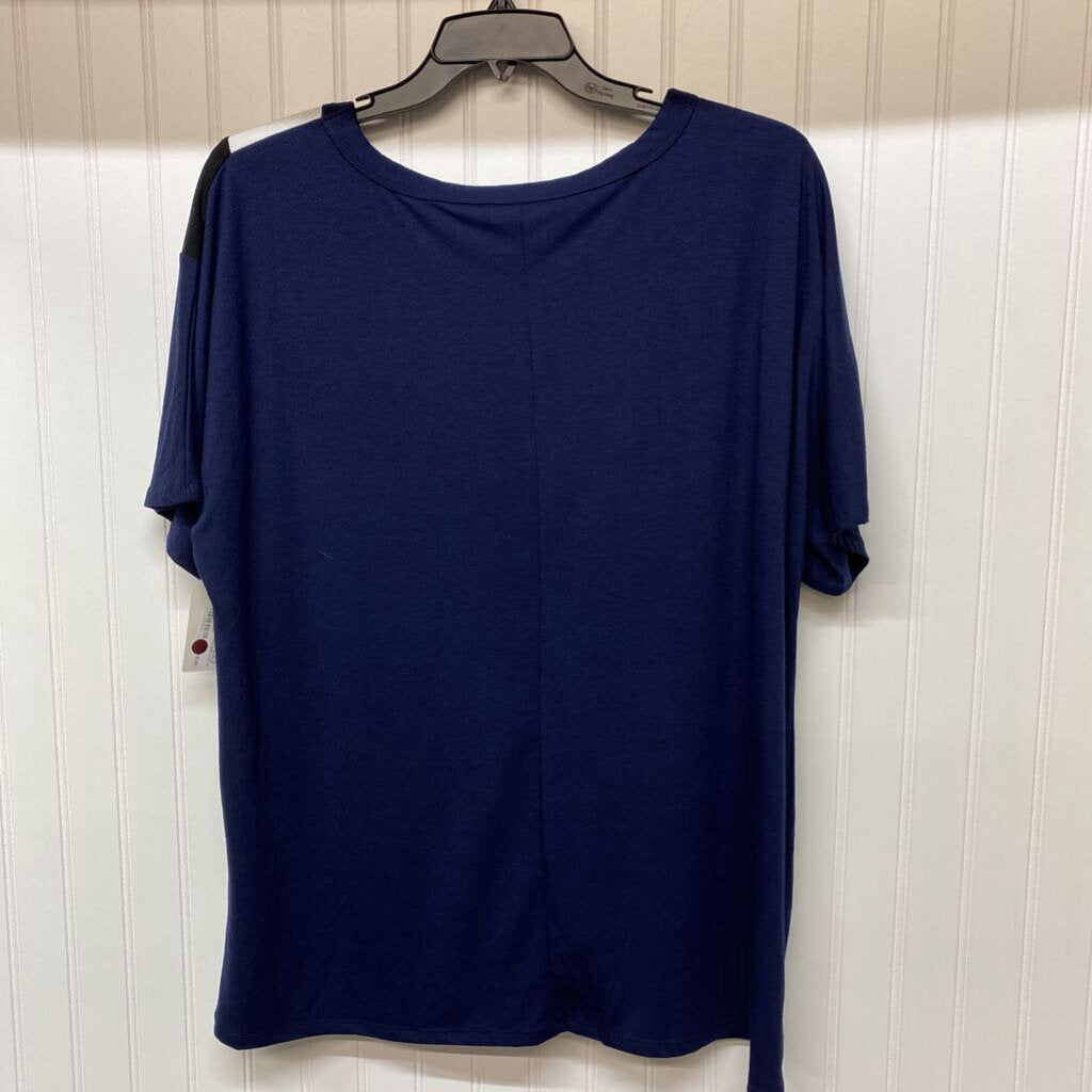 SHORT SLEEVE KNIT TOP