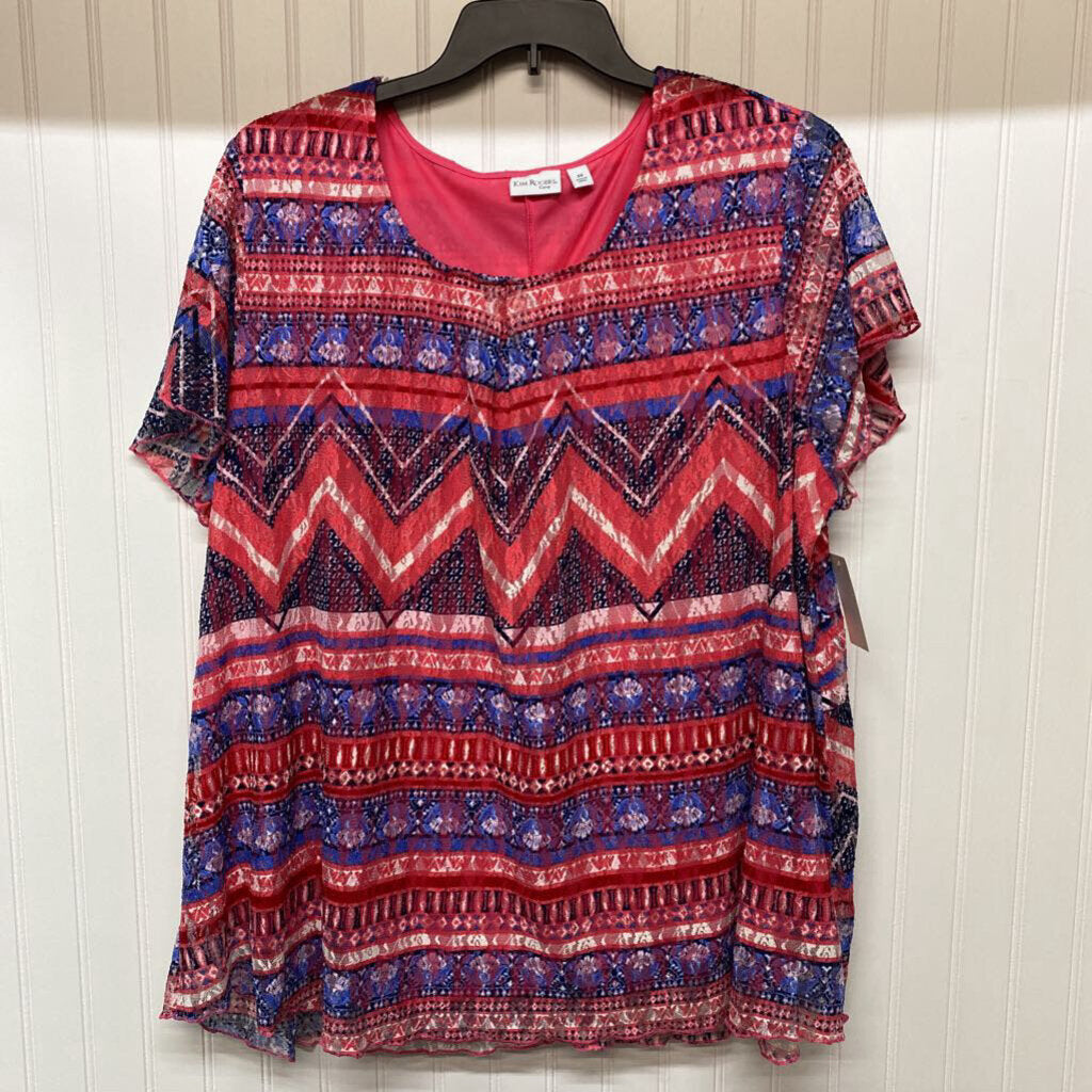 SHORT SLEEVE KNIT TOP
