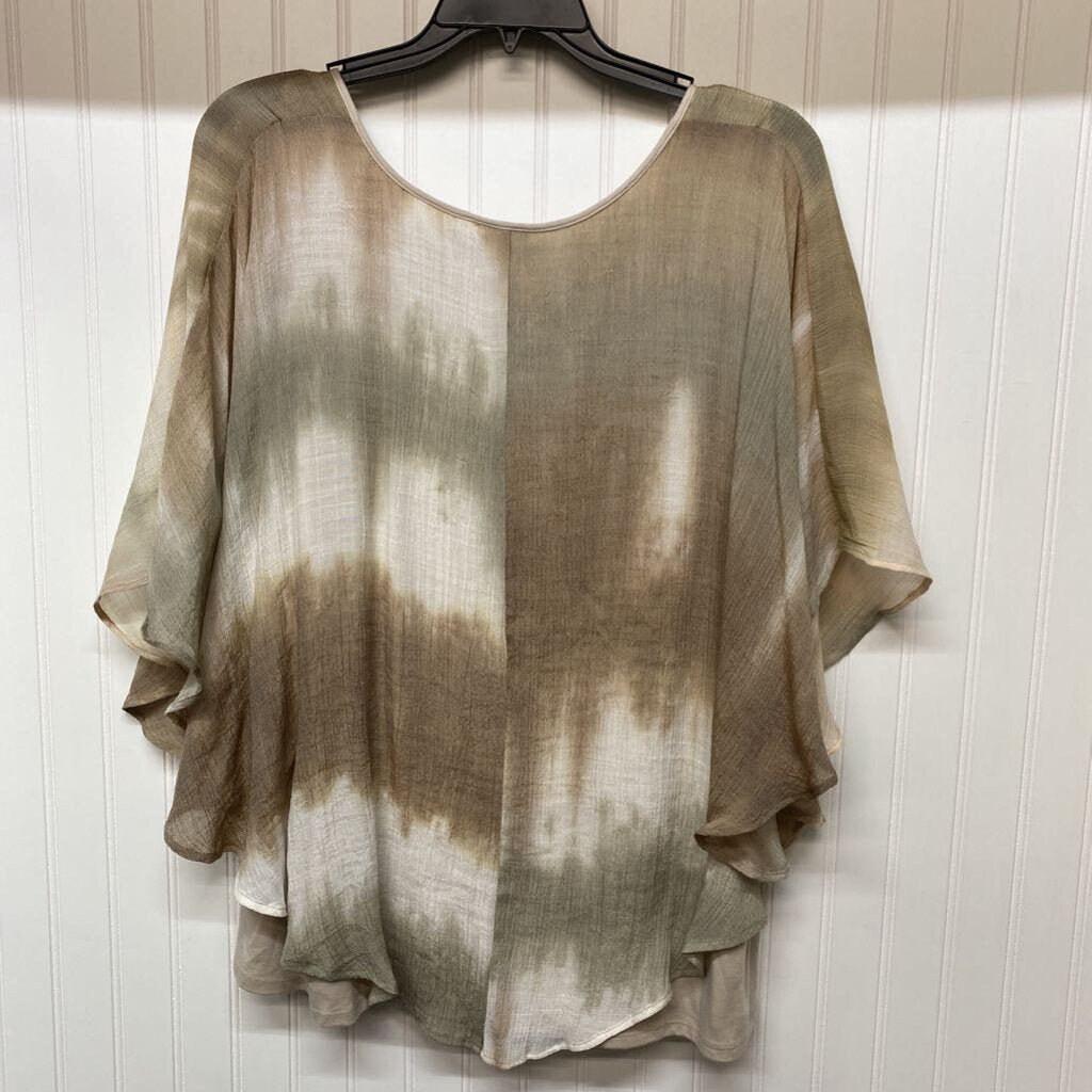 SHORT SLEEVE PONCHO TOP