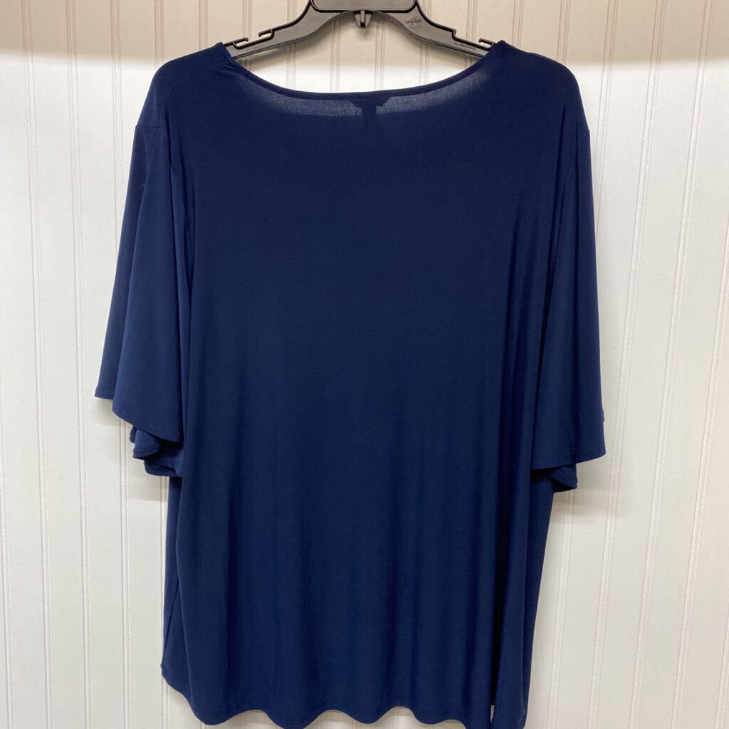 SHORT SLEEVE KNIT TOP