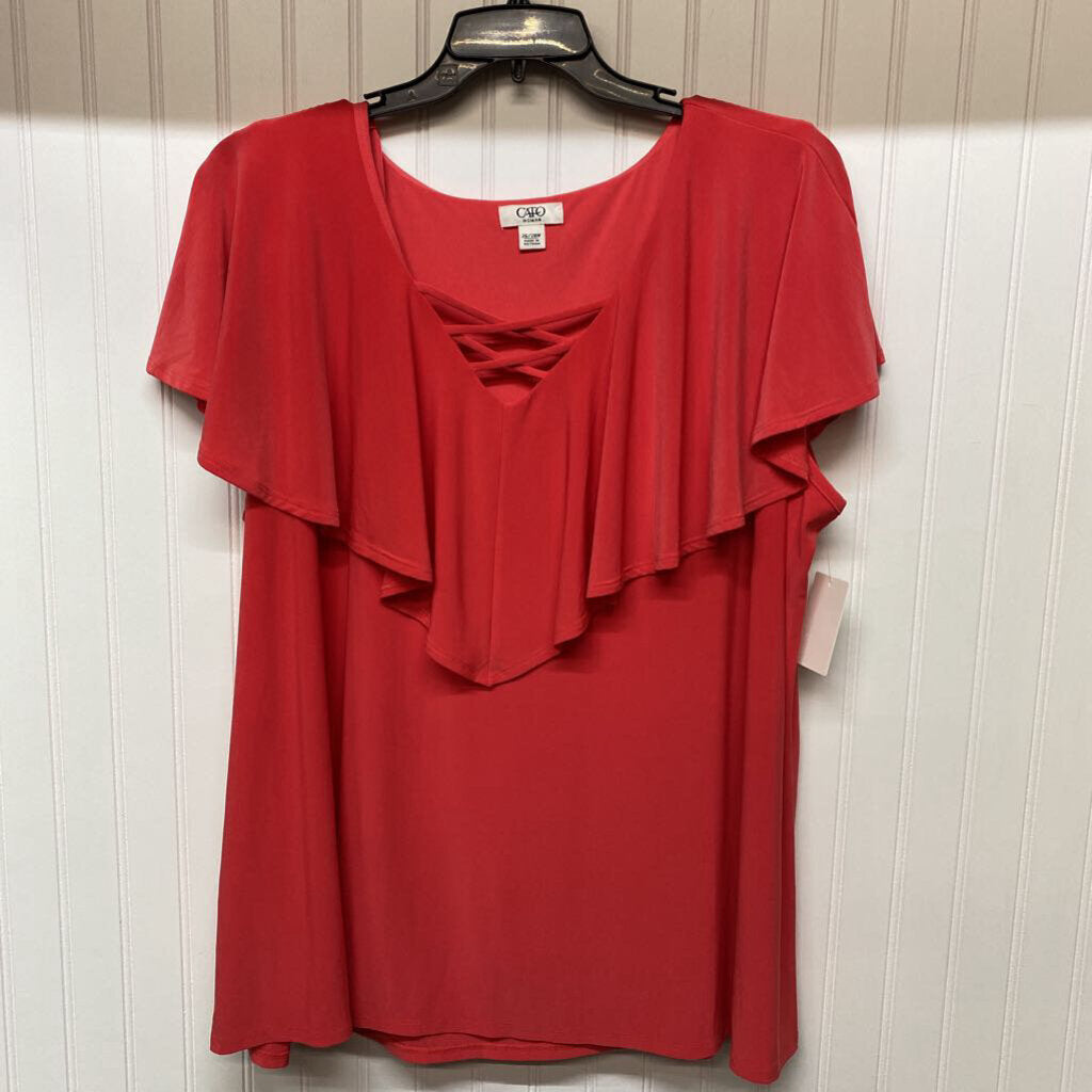 SHORT SLEEVE KNIT TOP