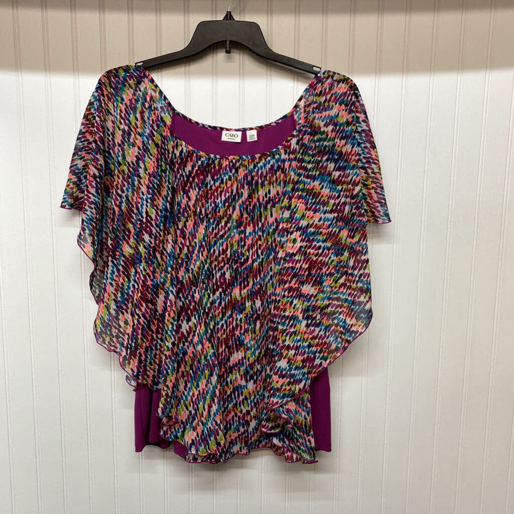 SHORT SLEEVE PONCHO TOP