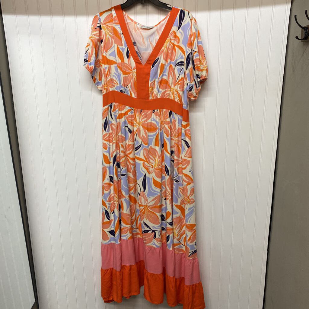 SHORT SLEEVED LONG DRESS