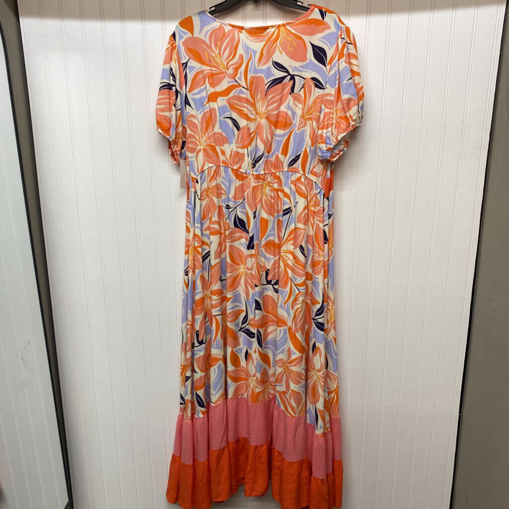 SHORT SLEEVED LONG DRESS
