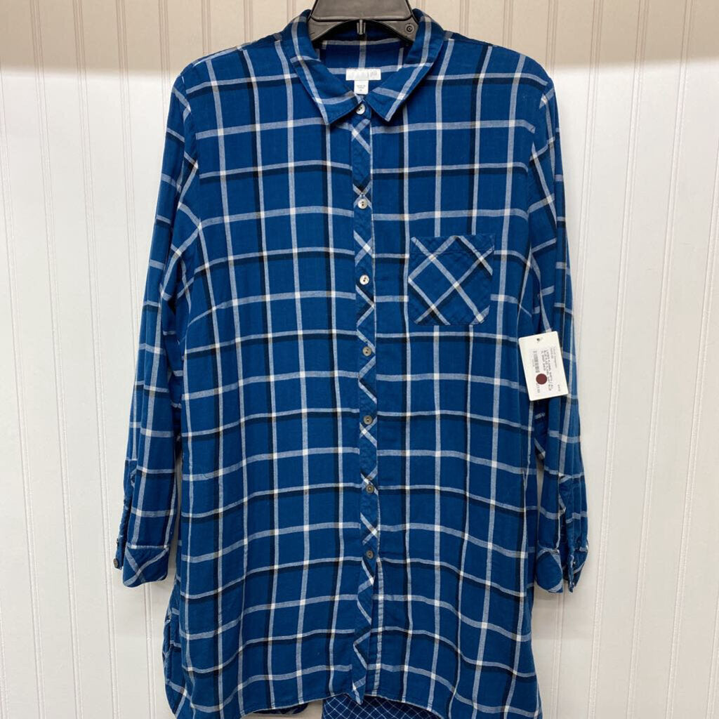 BLUE PLAID FLANEL SHIRT