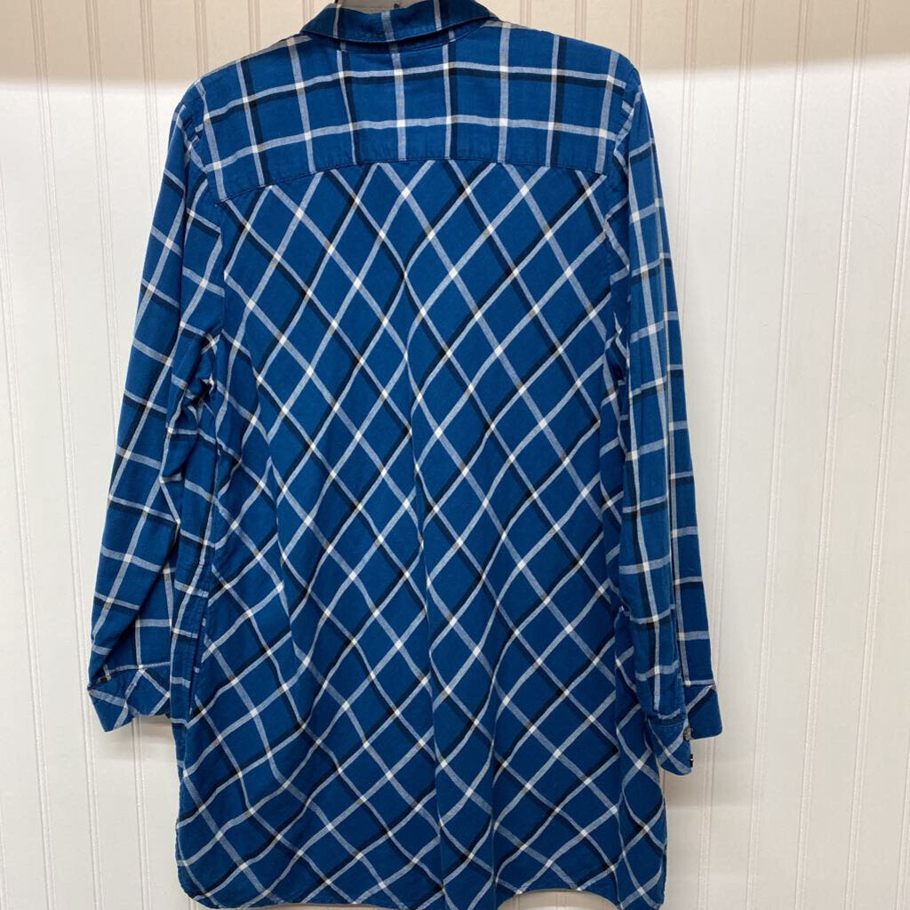 BLUE PLAID FLANEL SHIRT