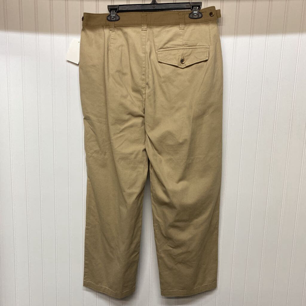 PLEATED KHAKI PANTS