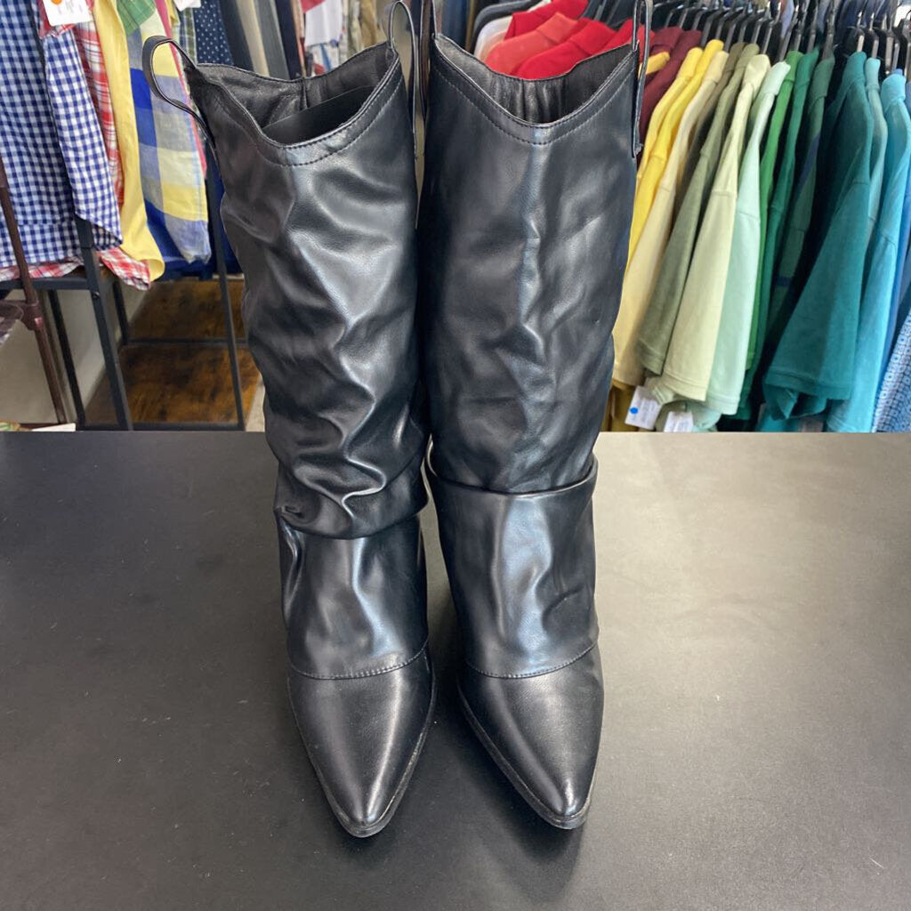 CALF LENGTH HEELED BOOTS