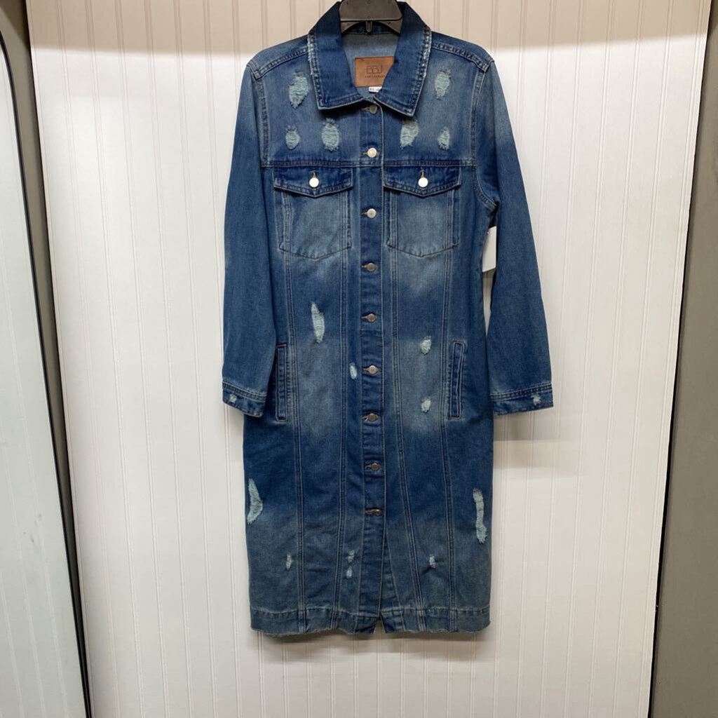 LONG SLEEVE DENIM BUTTON UP DRESS